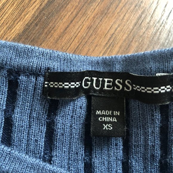 Blue Guess bodycon sweater dress - Picture 2 of 8